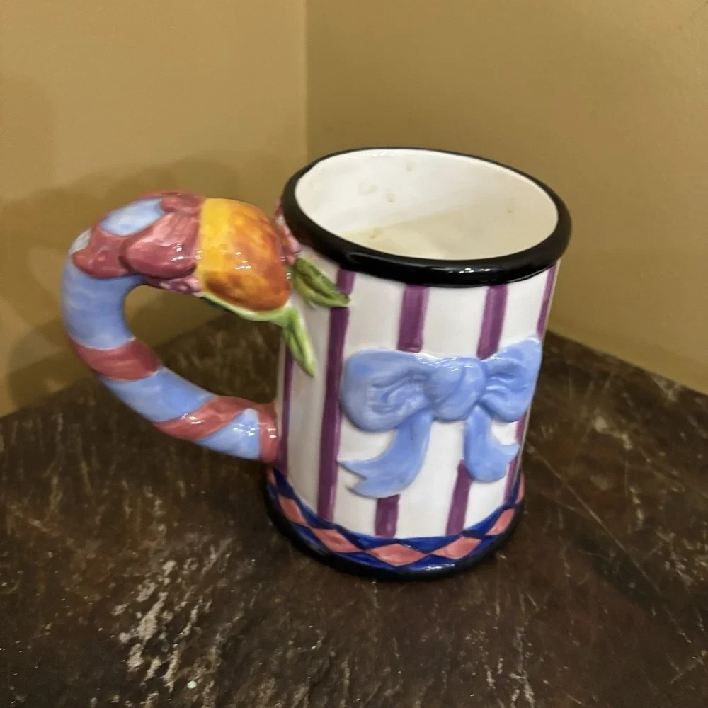 Zrike Peach Blossom Tea Time Hand Painted Tea Pot 2 Cups/‎ Mugs